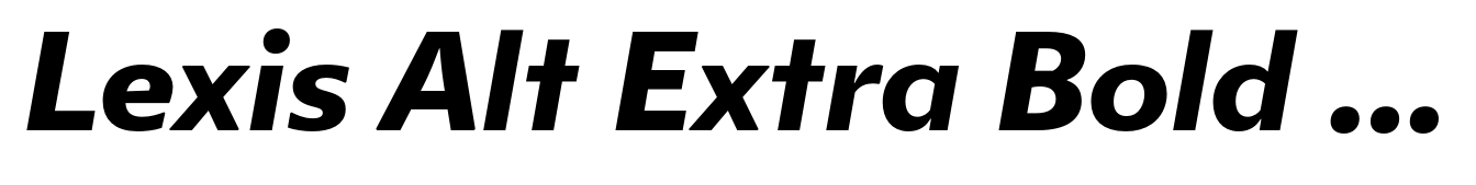 Lexis Alt Extra Bold Italic